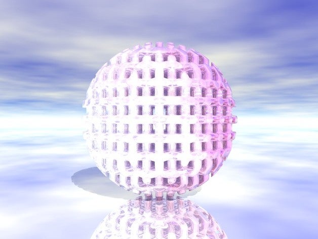 sphere lattice math art 3D print model - Mito3D