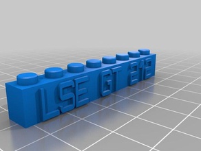 lsegt lego blok necklacekeychain inşaat oyuncaklar özelleştirilmiş 3d print model - Mito3D