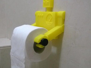 robot titolare di carta igienica bagno toiletpaper 3d print model - Mito3D