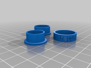 happy b-day de fiação anel anéis personalizado 3d print model - Mito3D