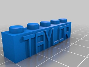 taylor lego inşaat oyuncaklar özelleştirilmiş 3d print model - Mito3D