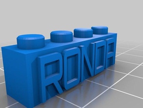 michelle lego construção brinquedos personalizado 3d print model - Mito3D