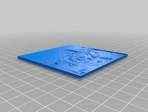 lithophane parametrized length thickness 2d art customized 3d print model - Mito3D
