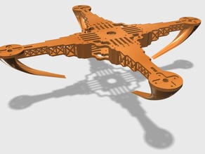 quadcopter frame 400mm diy drone 3d print model - Mito3D