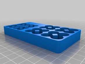 2x2 doubledbattery tepsi organizasyon özelleştirilmiş 3d print model - Mito3D
