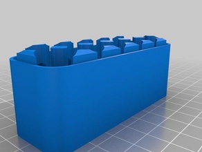 12 battery case bottom containers customized 3d print model - Mito3D