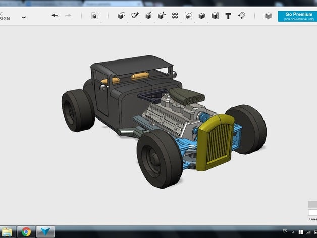 hot rod vehículos coche 3D print model - Mito3D
