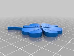 four leaf clover trifoglio puntelli 3d print model - Mito3D