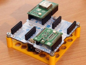 flip&cliquez sur support de l'électronique arduino due flipclick mikroelektronika le montage rsdoc 3d print model - Mito3D