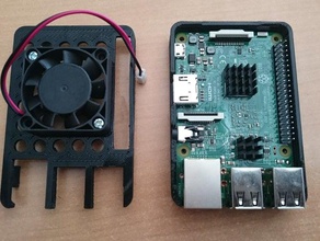 raspberry b+pı2 durumda overclock pi 3d baskı fan monte edin pı3 pı2 case 3d print model - Mito3D