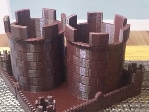 diagonal de la base del castillo maceta decoración 3d print model - Mito3D
