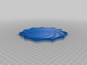 mon personnalisés tortue spirale génératrice 2d l'art 3d print model - Mito3D