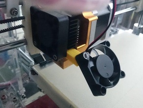 simple fan holder mk8 extruder 3d printer accessories cooling direct drive prusa i3 3d print model - Mito3D