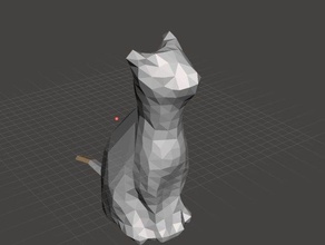 low-poly-kitty-Katze Tiere 3d print model - Mito3D