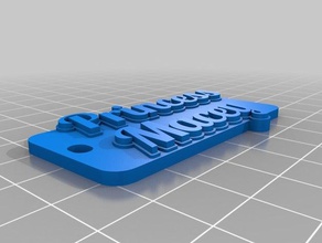 il mio personalizzato multiline tag portachiavi 3d print model - Mito3D