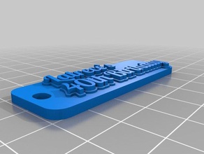 mi personalizados multilínea tag llavero llaveros 3d print model - Mito3D