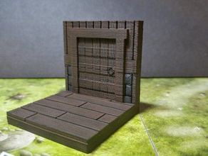 modular wood floor wall door playsets boardgame board game dnd tiles dungeon dungeons dragons miniature rpg tabletop wargaming 3d print model - Mito3D