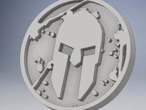 spartan logo dettaglio aggiunto stl i segni loghi 3d print model - Mito3D