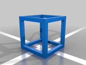 3d cubo vazio do tamanho de 1 a 20 filamento impressão 3d print model - Mito3D