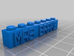 mrs brake necklacekeychain construction toys customized 3d print model - Mito3D