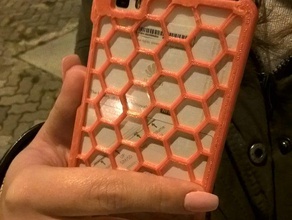hexagon case huawei p8 lite mobile phone 3d print model - Mito3D