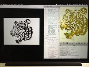tiger stamp 2d art customizer 3d print model - Mito3D