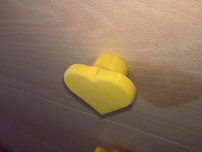 heart knob replacement parts drawer knobs part 3d print model - Mito3D