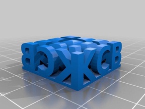 rav kcb stereo text sculptures customized 3d print model - Mito3D