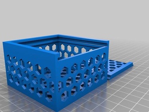 meine angepasste parametrische sechseckige Loch im Feld Container 3d print model - Mito3D