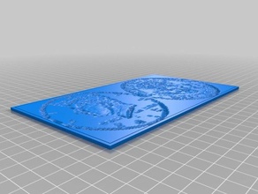 mi personalizados lithopane de medio dólar 2d arte 3d print model - Mito3D