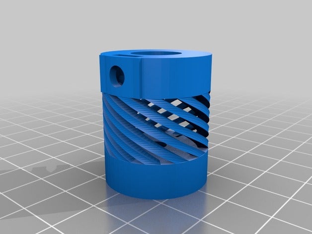 meine angepasste flexible Kupplung param 2 verschiedenen inneren Löcher speretae Frühling parameter 3d Drucker Teile 3D print model - Mito3D