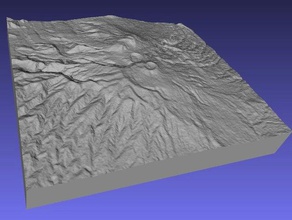 vulcano poas costa rica di apprendimento Rilievo 3d della mappa geodesia la geografia sollevato soccorso topografia 3d print model - Mito3D