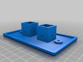 andersonpowerpole duvar tabağı iki 2x2 kutu elektronik özelleştirilmiş 3d print model - Mito3D
