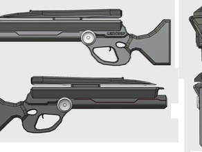 kinetische Waffe Requisiten 3d-Modell 3dmodel cool Spaß Zukunft futuristisch Spiel gun Waffen scifi sniper Raum - Spielzeug 3d print model - Mito3D