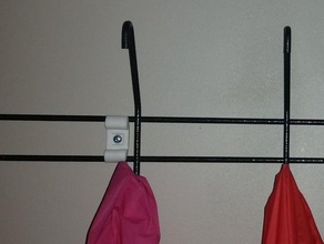 pergo mount wire coat rack organization coathook hanger hook overcoat wall 3d print model - Mito3D