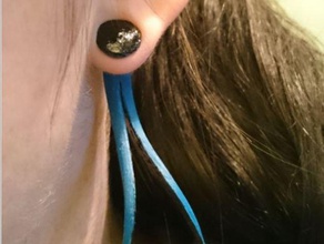 split gancio orecchino gli orecchini orecchio calibri il piercing barella 3d print model - Mito3D