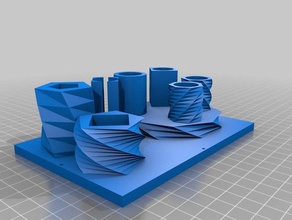 meine angepasste polygon Spalten, Löcher drehen Organisation 3d print model - Mito3D