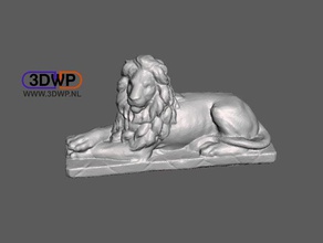 Löwen-statue 3d-scan durchsucht Replikate 123d 123dcatch catch Tier meshmixer Skulptur 3d print model - Mito3D