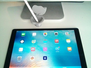 ipoo toilet apple pencil holder tablet 3d print model - Mito3D