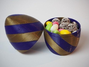 uovo di pasqua in due colori una scatola regalo arredamento candy doppio estrusore lulzbot taz5 3d print model - Mito3D