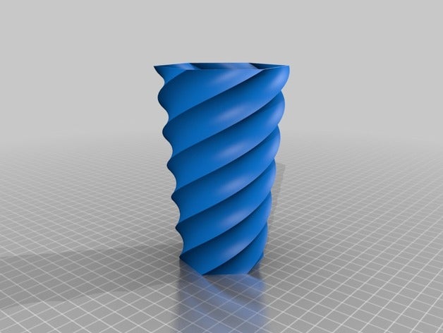 konische twistedvase Haushalt Blumen-vase hohle vase solide solid thetechbros tech-bros 3D print model - Mito3D