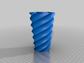 konische twistedvase Haushalt Blumen-vase hohle vase solide solid thetechbros tech-bros 3d print model - Mito3D
