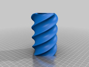 twisted square vase household hollow solid thetechbros tech bros vases 3d print model - Mito3D