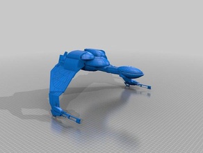star trek next generation klingon oiseau de proie véhicules 3d print model - Mito3D