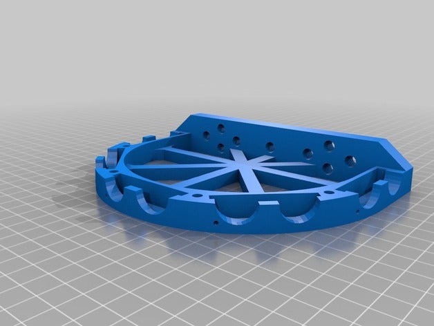 die Hälfte der ring-Ultraschall-mount in Robotik openscad 3D print model - Mito3D