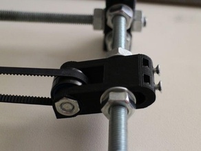 dual 608 bearing idler prusa i3 10mm threaded rod 3d printer parts axis 3d print model - Mito3D