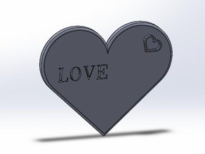 cuore di amore 2d i cuori gli amanti 3d print model - Mito3D