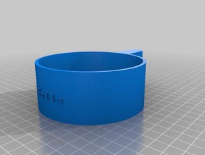 1 xícara de alimentos para animais estimação colher bella personalizado 3d print model - Mito3D
