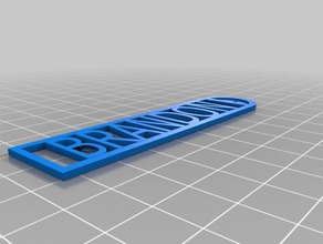 example brandon keyring keychains test 3d print model - Mito3D
