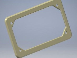 motorcycle license plate frame automotive 3d-Druck-nylon Kohlenstoff-Faser Lizenz Rahmen 3d print model - Mito3D